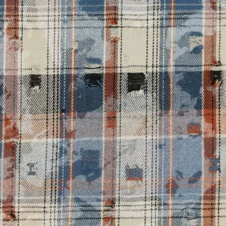 扎染磨破面料 加厚涤棉色织绒布 潮牌复古男女衬衫服装面料 现货