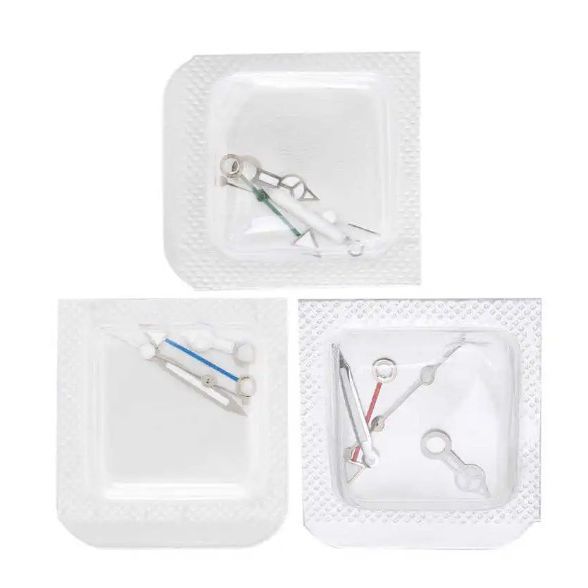 手表表针配件 3186夜光蓝表针 3186机芯表针4针 时分秒针男士表针