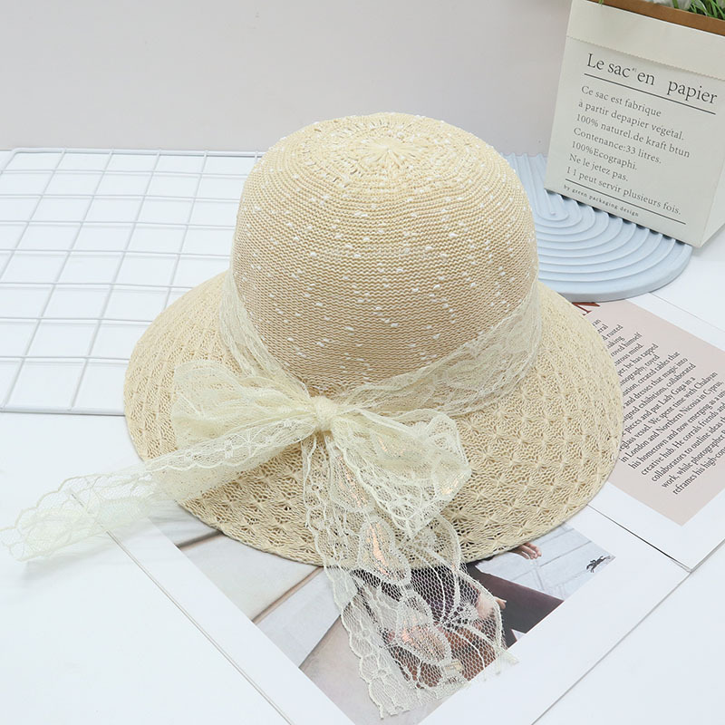 Nuevo sombrero de paja para mujer, sombrero de playa junto al mar, sombrero para el sol de verano de moda salvaje, protector solar, sombrero para el sol de protección UV