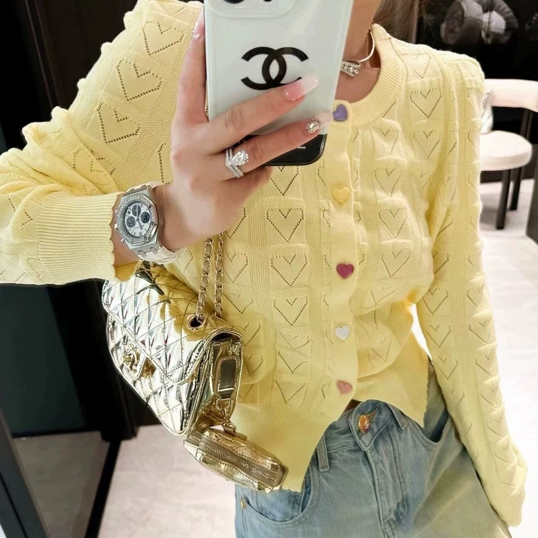 Autumn long-sleeve, cardigan, European style, Korean style, puff sleeves