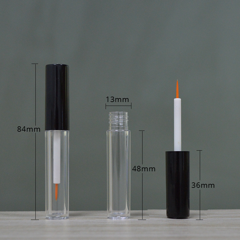 注塑透明睫毛胶水瓶3ml 磁性眼线液瓶双眼皮胶水管睫毛增长液空瓶