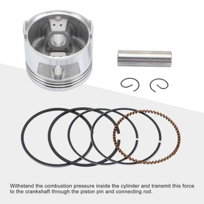 Piston, piston ring, piston pin 15mm pin ring spring