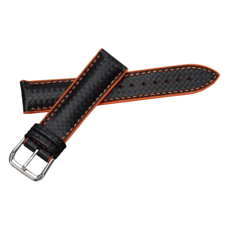 FUENTE fabricante inferior de silicona primera capa correa de reloj de piel de vaca a prueba de sudor Plaid multicolor inferior de silicona correa de reloj de cuero 12 ~ 20