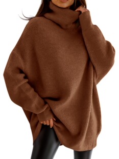 T 62403 High Neck Solid Color Knit Sweater ���I��ɫë��