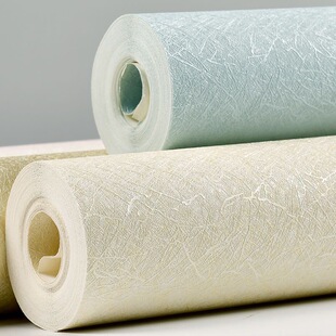 Non-Self-Adhesive Simple 3D Silk Pattern Wallpaper Pvc Waterproof Home Living Room Bedroom Pure Color Engineering Wallpaper