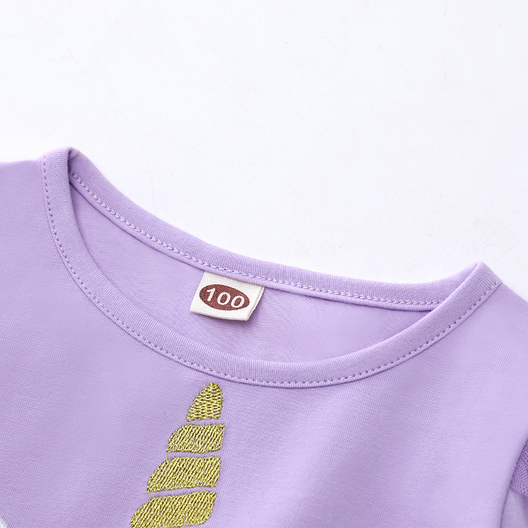 2024 nuevo vestido de unicornio para niñas vestido de Niños de mediana edad para niñas vestido de Navidad de otoño vestido de princesa de malla de dibujos animados para niños