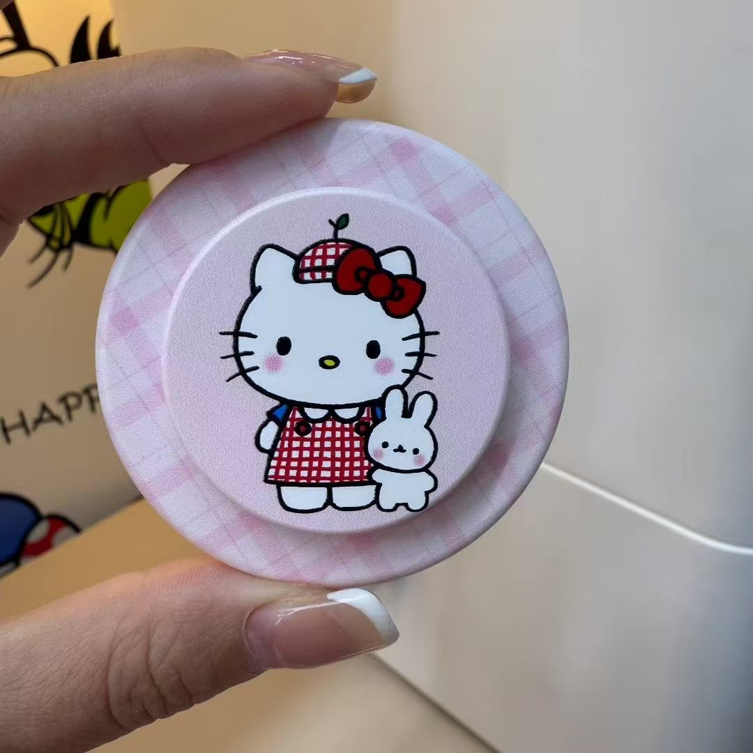 Bubble Pps Bunny and Kt Cat Powerful Rotating Enamel Magnetic Suction Airbag Mobile Phone Telescopic Foldableing Stand
