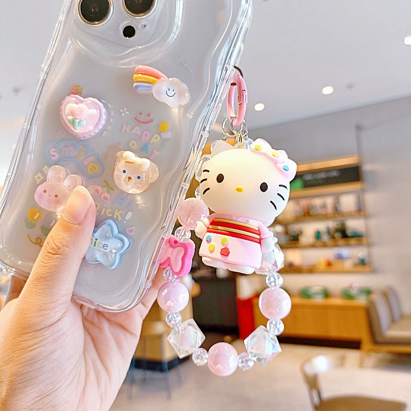 Hello Kitty, подвеска, брелок ручной работы, мультяшная ручка, DIY, роспись вручную