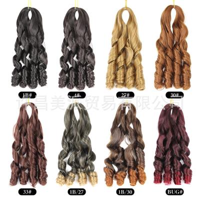 化纤loose wave crochet hair22寸150g大波浪发把 钩针发接发假发