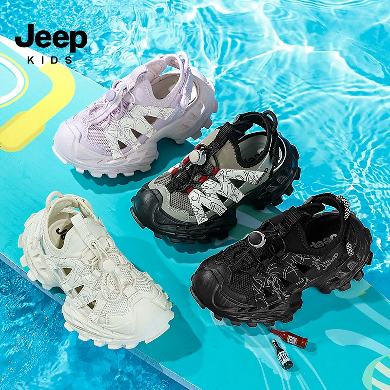 Сандалии Jeep для мальчиков, спортивная обувь, спортивная сумка, летняя детская пляжная обувь