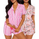 European and American Cross-border 2025 Summer Amazon Women's Comfortable Printed Short-sleeved Shorts suit Modal