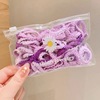 Children's rubber band color lace does not hurt the hair circle Korean high elastic cute girl tie hair rope 50 bags