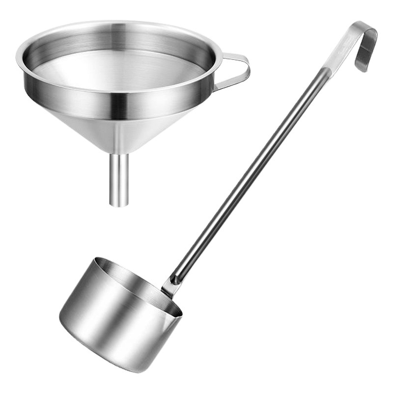 304 Stainless Steel Wine Ladle Wholesale Wine Scoop Flat Handle Wine Measuring Tool Large Liquor Ladle