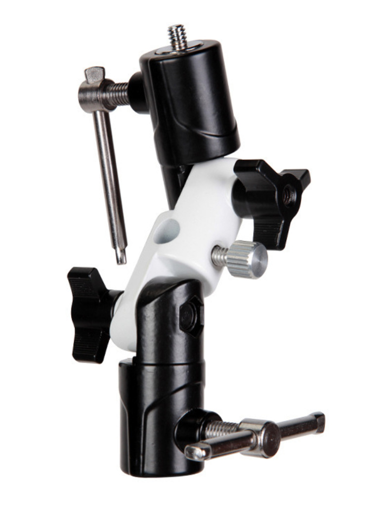 三节独立可调 U型闪光灯座 三脚架/灯架 金属灯座U型闪光灯座