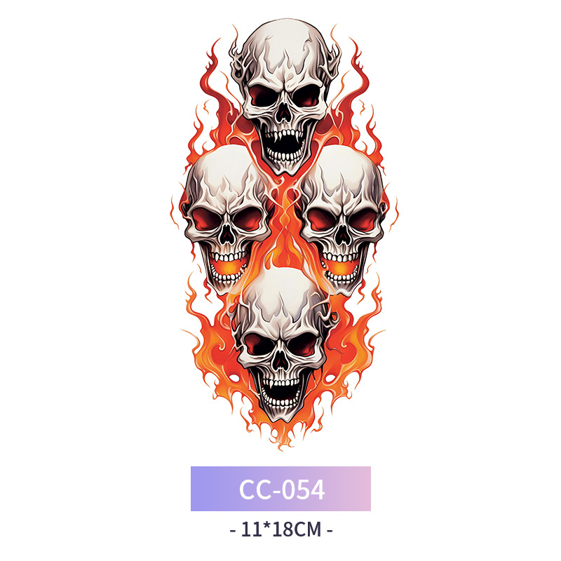 Transfronterizo en stock al por mayor de halloween colorido mariposa tatuaje pegatinas simulación sangrienta cicatriz pegatinas divertidas pegatinas impermeables