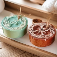 国境を越えたコーヒーボディ男性手作り精油石鹸soapグレープフルーツひも付き冷製メロン石鹸お土産