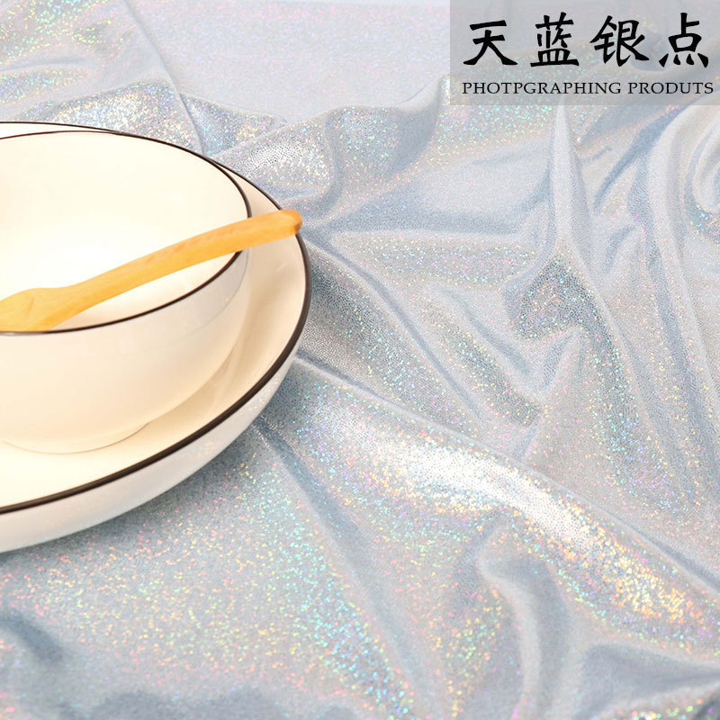 3MM亮片布料面料密网纱乱片婚庆装饰舞台背景布服装面料礼服桌布|undefined