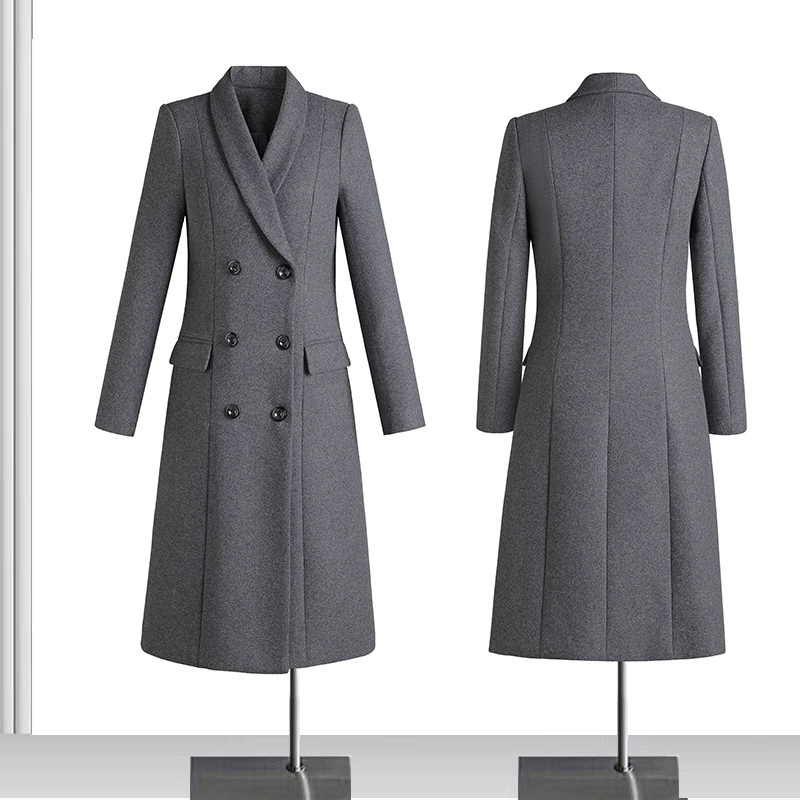 Профессиональное шерстяное пальто Женское зимнее среднее и длинное Гостиничная стойка регистрации Салон красоты Отдел продаж Рабочая одежда Шерстяное пальто