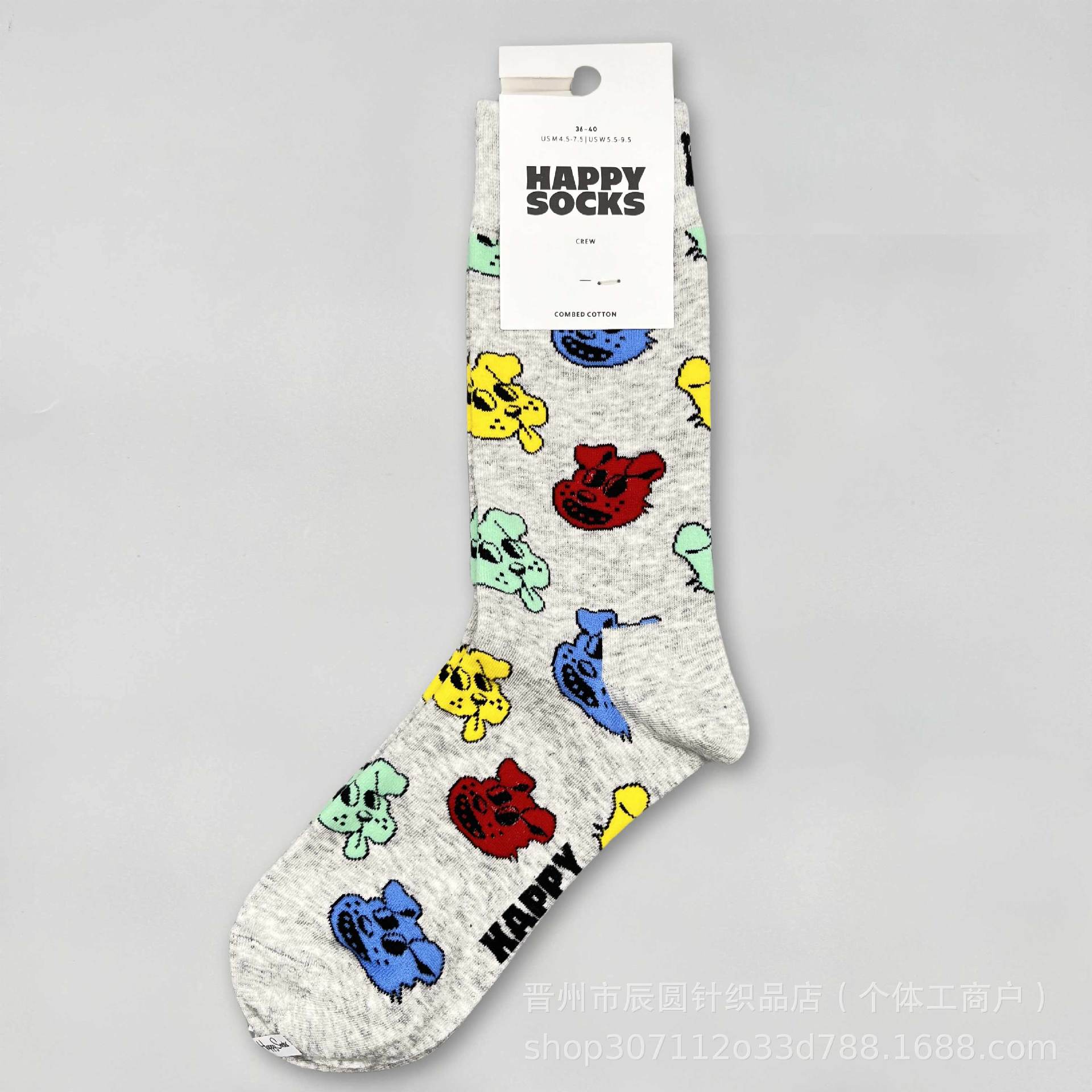happysocks suecos calcetines de moda damas in-mode versátil animación calcetines de algodón de cintura alta al por mayor