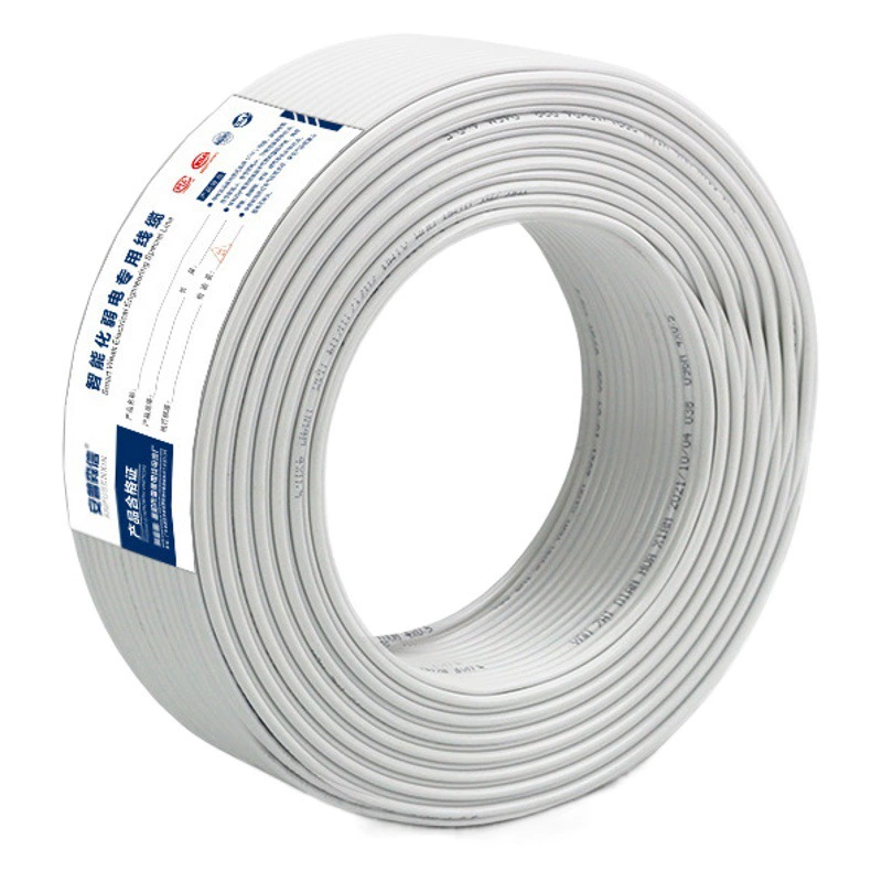 HYV Ampersen Letter внутренняя круглая 2-жильная телефонная линия 0,5 машина с медным покрытием 2-жильная телефонная линия Белый 100 метров