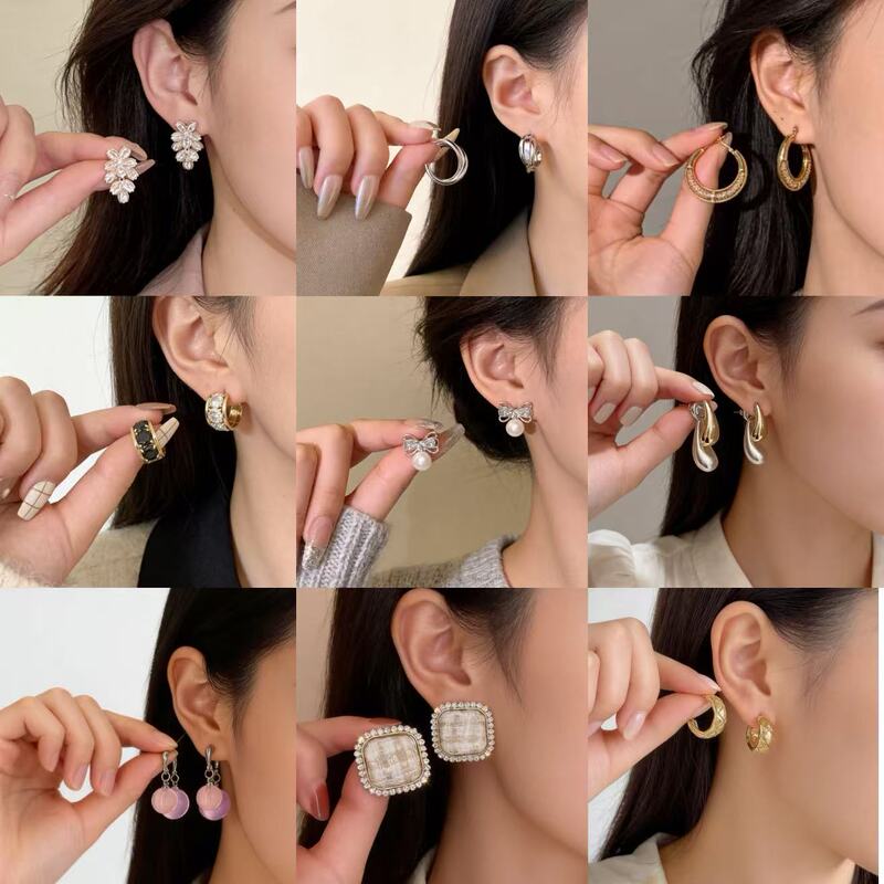 French-Style Light Luxury Retro Metal Large Pearl Inlaid Hoop Earrings for Women, Elegant and High-End Earrings, Niche Versatile Earrings for Women French-Style Light Luxury Retro Metal Large Pearl Inlaid Hoop Earrings for Women, Elegant and High-End Earrings, Niche Versatile Earrings for Women