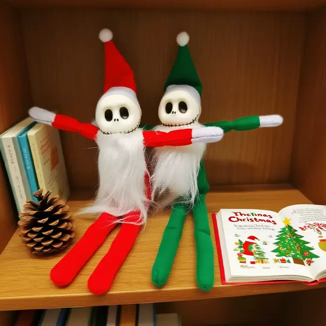 跨境爆款北欧圣诞老人侏儒公仔娃娃 黑人娃娃无脸摆件 圣诞装饰品