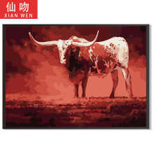 新款 钻石画外贸 5d满钻 diy  动物牛  客厅装饰画 油画