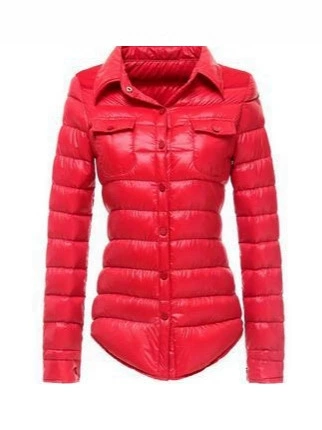 Light thin fitted down jacket, Korean style, white duck down, S–XXL, multiple colors