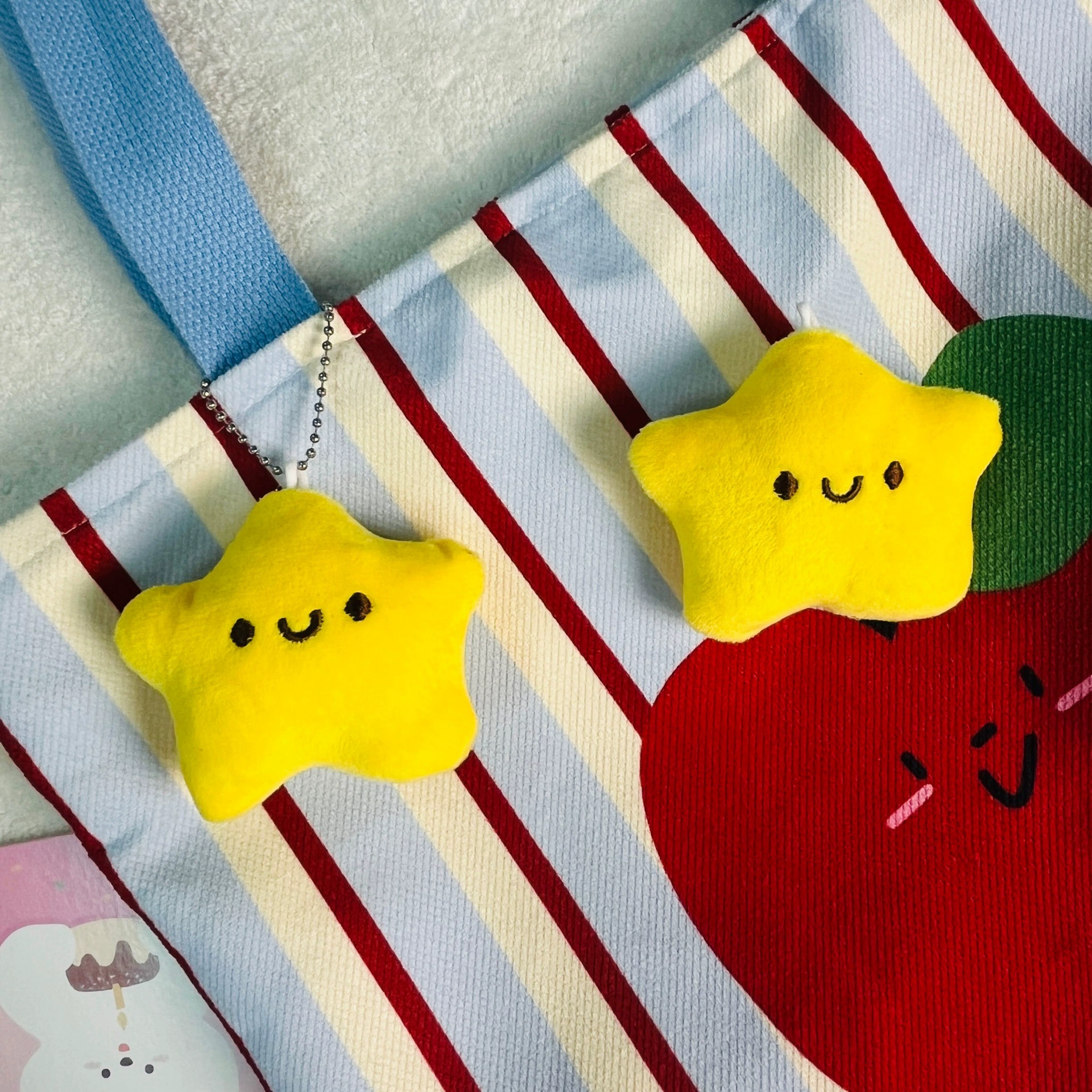 Симпатичная девушка плюшевая звезда кукла скрипит кукла брелок аксессуары студенческий рюкзак подвеска