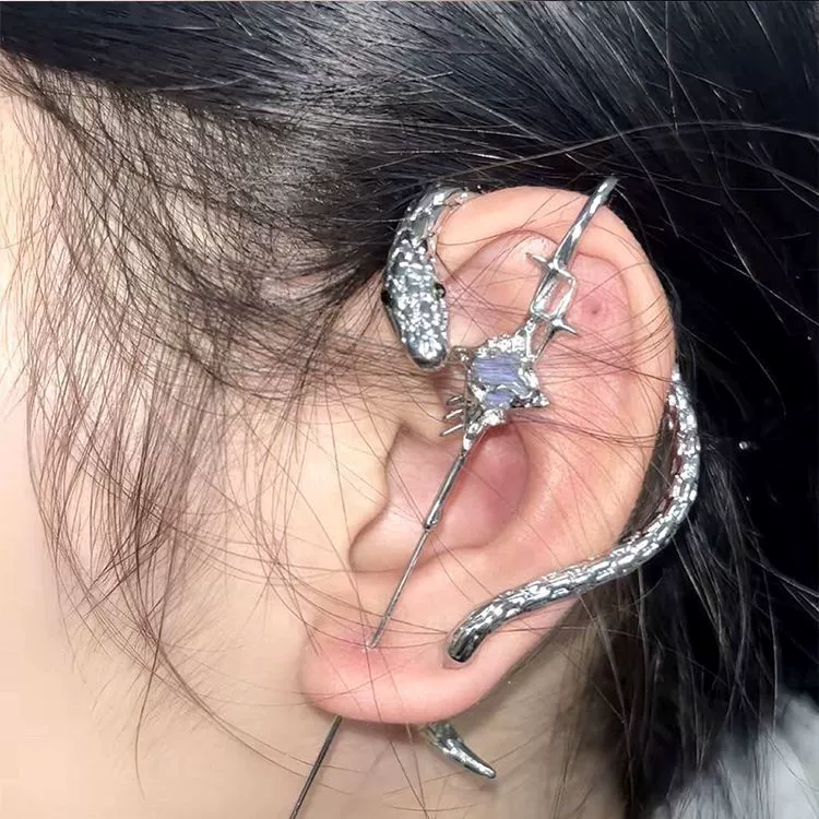 Оригинальная игла для пирсинга ушей серии Star Guardian, плюшевая четырехконечная звезда, нишевый дизайн, персонализированные высококачественные ушные крючки