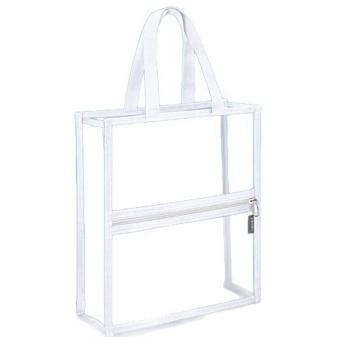 高品質 PVC 透明ドキュメントバッグ二層ポータブル収納袋シンプルな大容量高校入試バッグ卸売|undefined