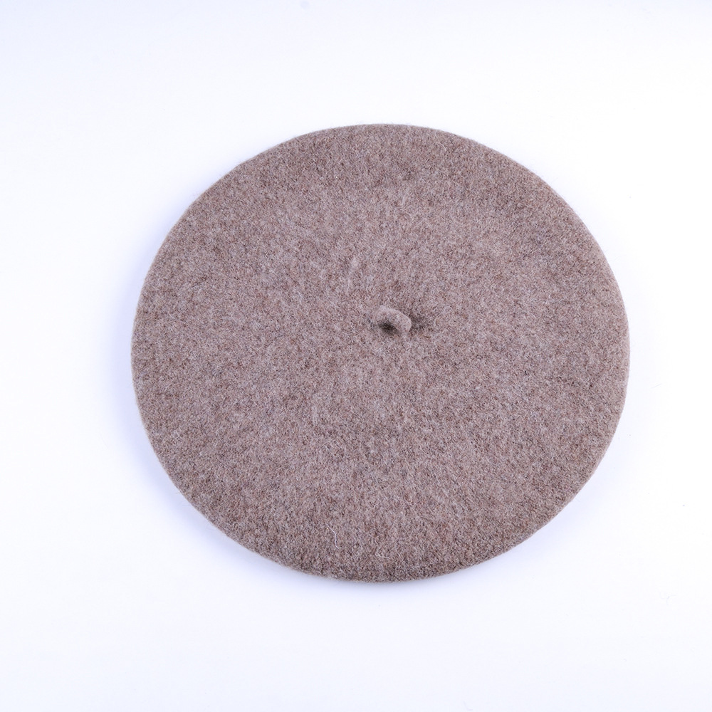 Unisex Wool beret Autumn-winter vintage woolen painter's hat Winter hat Lady's bud hat_voghion.com