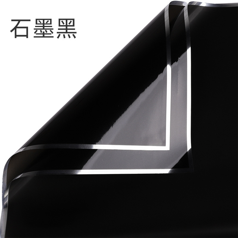 Nuevo papel de embalaje de iones de plata de color sólido película de gelatina de plata papel de borde impermeable papel florista materiales de flor