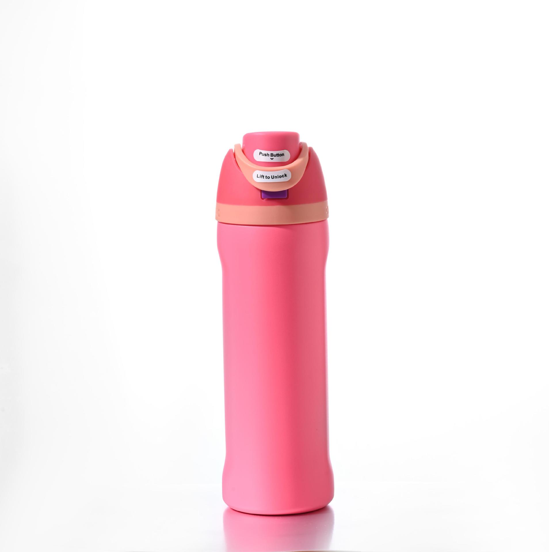 Vaso Aislado de Acero Inoxidable 304 Estilo Owala de Amazon con Asa, Botella de Agua Deportiva, Vaso de Doble Uso, Vaso para Agua, Regalo