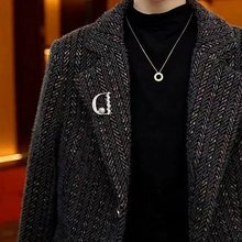 一件代发直播爆款时尚气质毛呢小西装外套秋冬新款加厚保暖上衣女