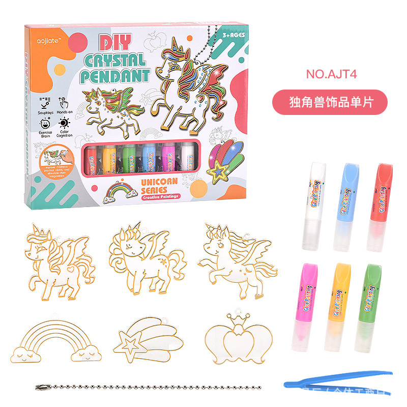 Colgante de Pintura de Gel DIY Plástico Graffiti para Niños image 11