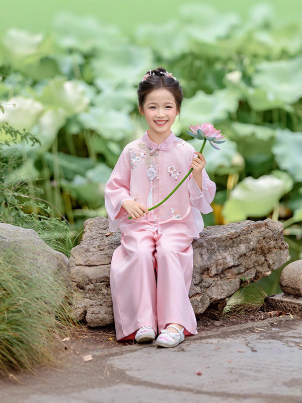 2025新款女童古风汉服唐装新中式国风套装秋季超仙小精灵两件套|undefined