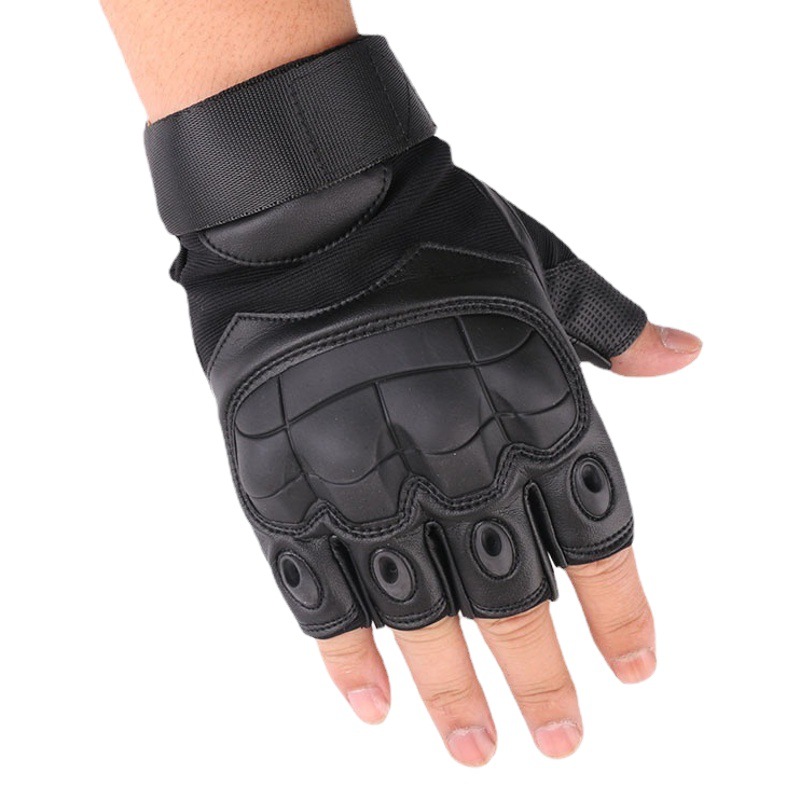 Guantes tácticos al aire libre medio dedo campo CS entrenamiento deportes guantes de equitación motocicleta dedo completo pantalla táctil guantes de cuero