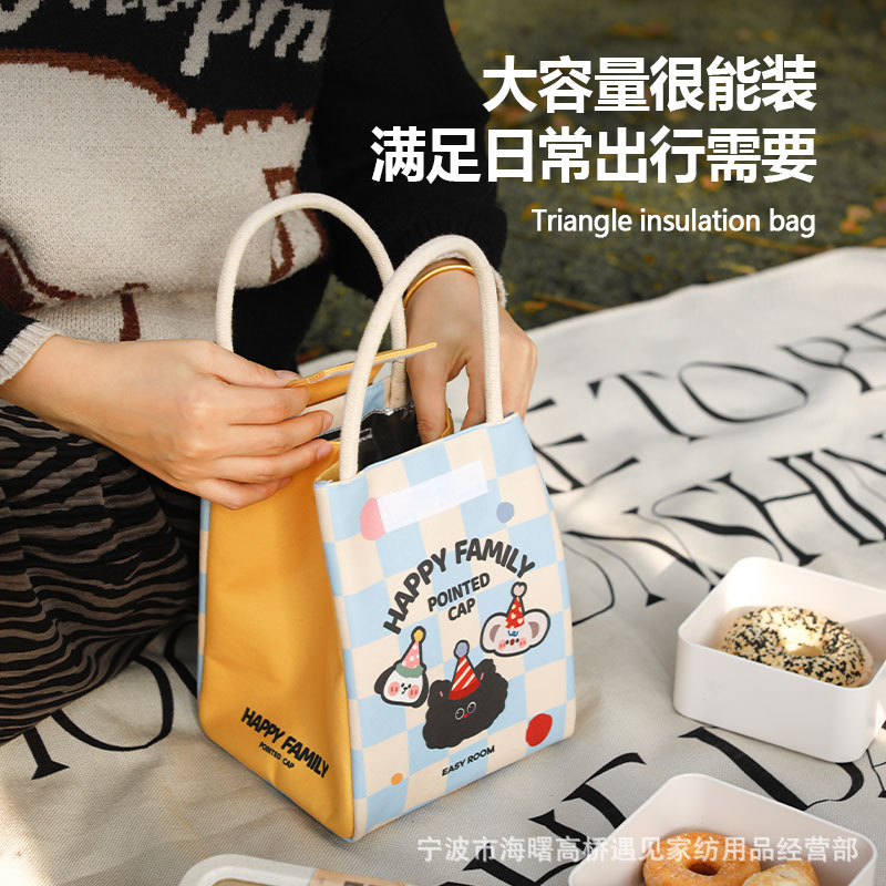 Lunch box bag, waterproof handheld thermos for students, increased thickness, food bag 2