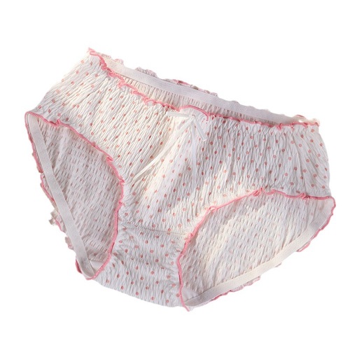 Baby cotton large size underwear women's pure cotton 200 pounds Japanese white raw cotton antibacterial sweet girl's bread underwear