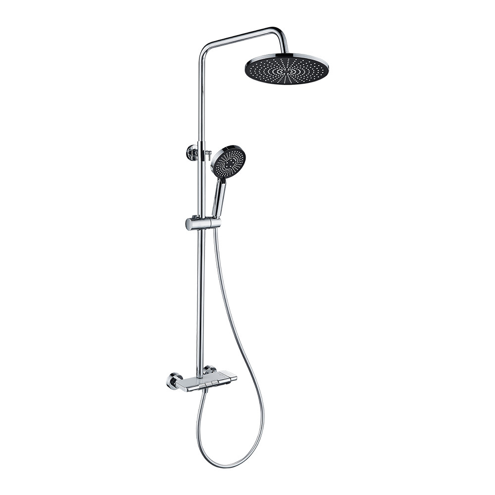 Uno por uno, ducha de ducha de piano de cuatro velocidades de galvanoplastia transfronteriza, juego de ducha de baño multifuncional de tres velocidades simple de dos velocidades