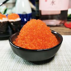 Hua Chang Large Grain Red Crab Roe Sushi Cuisine Flying Fish Roe Frozen Seasoned Fish Egg Sauce Bursting Texture Red Fish Roe 1kg