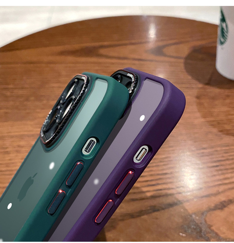 Ốp lưng điện thoại chống rơi TPU mờ cổ điển cho iPhone 14 Pro Max — Đen mờ retro máy ảnh, Máy ảnh Retro mờ màu tím đậm, Yuanfeng màu xanh mờ máy ảnh Retro, Máy ảnh Retro mờ từ tính đen chi tiết 10