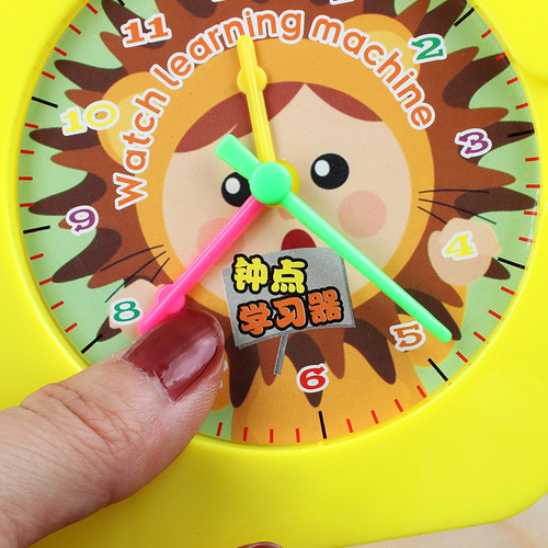 Primary, middle and large class kindergarten primary school students clock learning device teaching aids clock children's toy table 4-5-6 years old