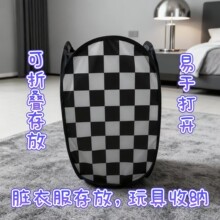 亚马逊厂家批发脏衣篮衣服收纳筐网格脏衣篓折叠洗衣篮置物篮收纳