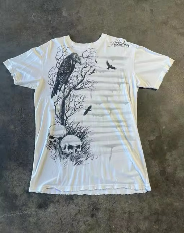 ストリート Tapout Tシャツ Y2K メンズ ヒップホップ レターグラフィック プリント オーバーサイズ Tシャツ 原宿|undefined