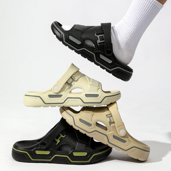 Men's sandals summer outdoor wear beach soft bottom shit feeling indoor bathroom bath non-slip home slippers men's wholesale