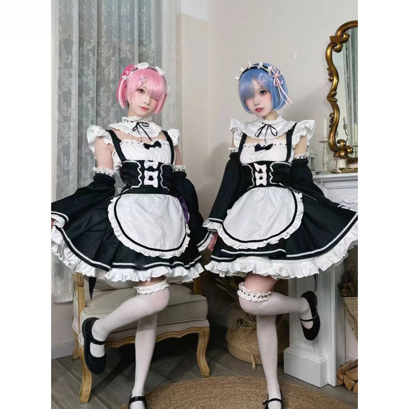 In-Stock Re:Zero - Starting Life in Another World Rem Cosplay Maid Outfit Rem Cosplay Ram