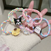 Новая модель милой Sanrio веревка на голову Кожаные ленты ins плетеный высоко эластичный ободок для волос