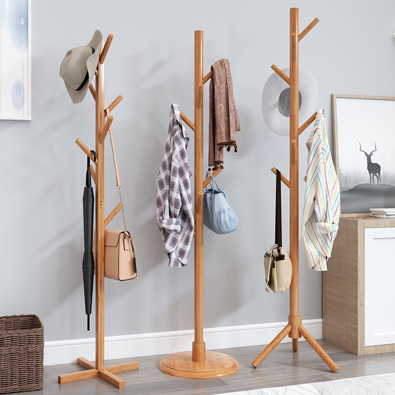 [Can be used for foreign trade processing] Coat Rack Floor Bedroom Simple Clothes Hanging Rack Household Storage Hanging Bag Storage Rack